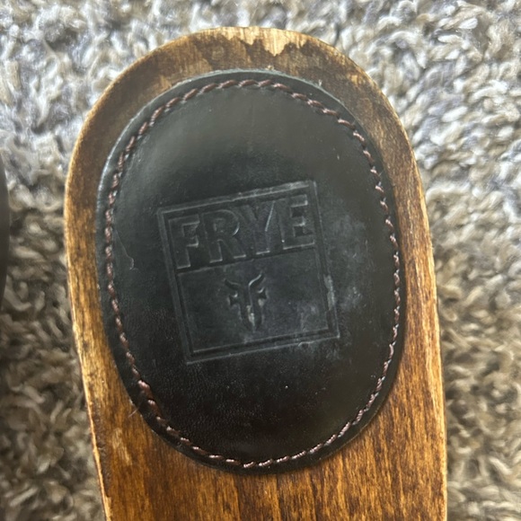 Frye Ellie Slide leather upper and wooden sole size 6.5 - Picture 6 of 6